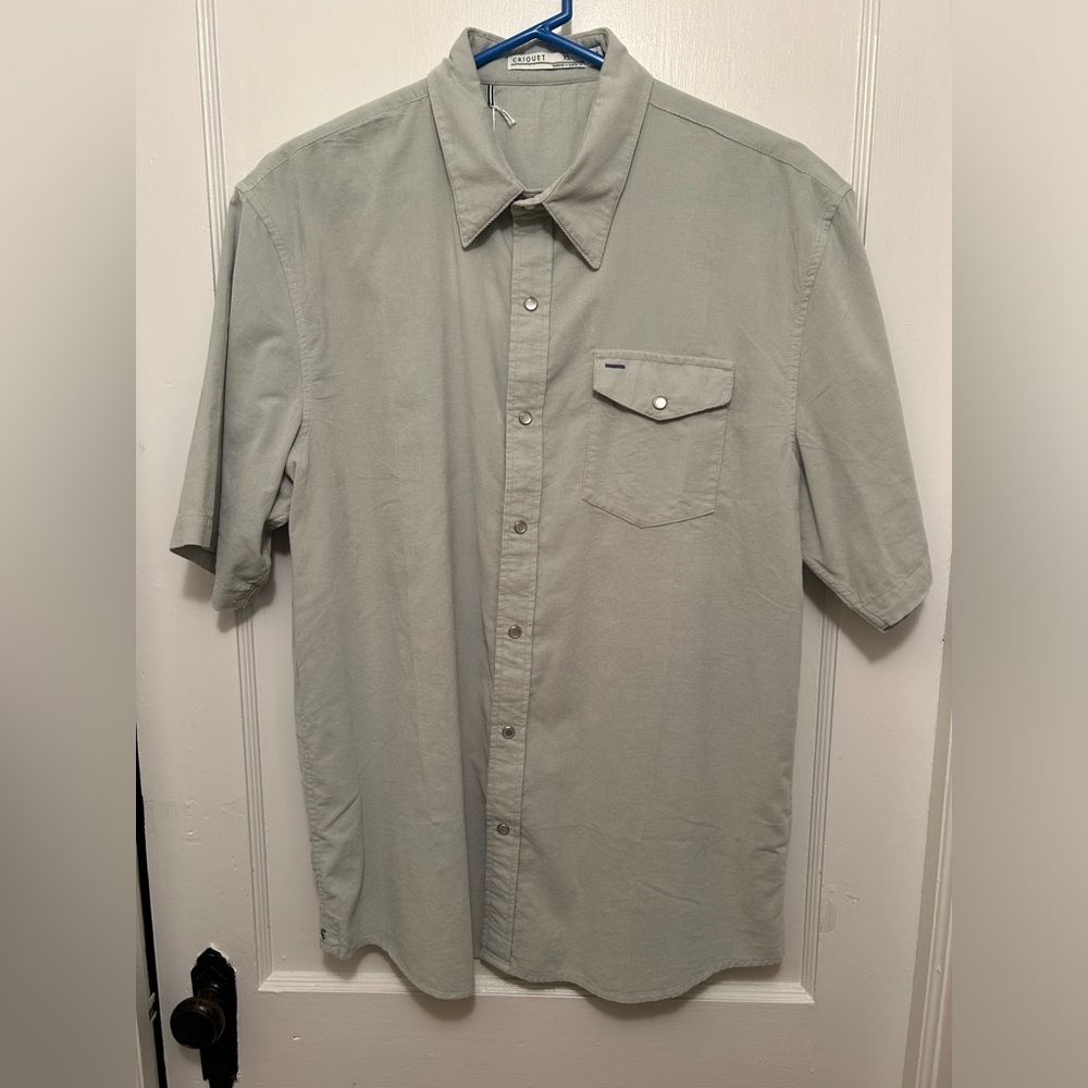 Criquet summer weight corduroy pearl snap, men’s XL